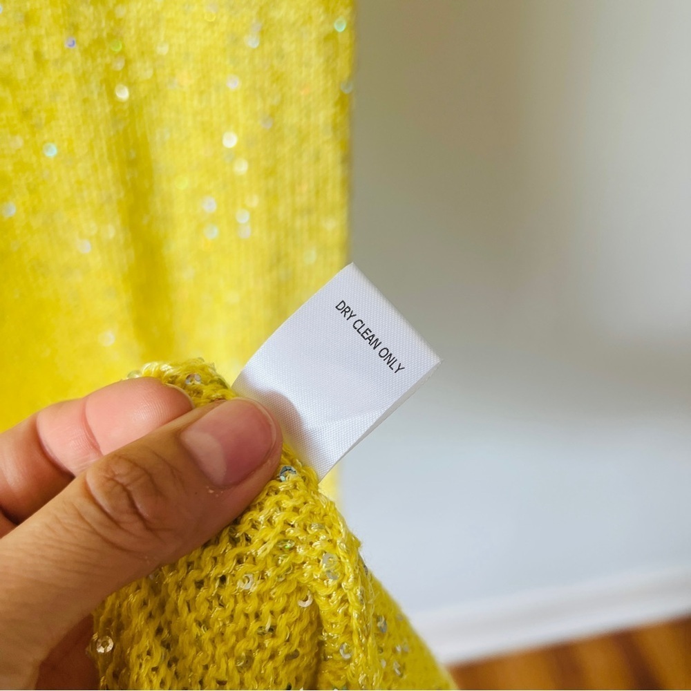 New ASTA RESORT Natalia Dress - Chartreuse Sequin Size XSโโโ - Picture 6 of 6